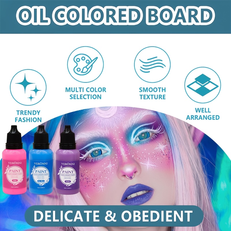 ชุดสีเพ้นท์หน้าสีดำและสีขาว 2  - Cosplay Prop Paint บทวิจารณ์และราคา